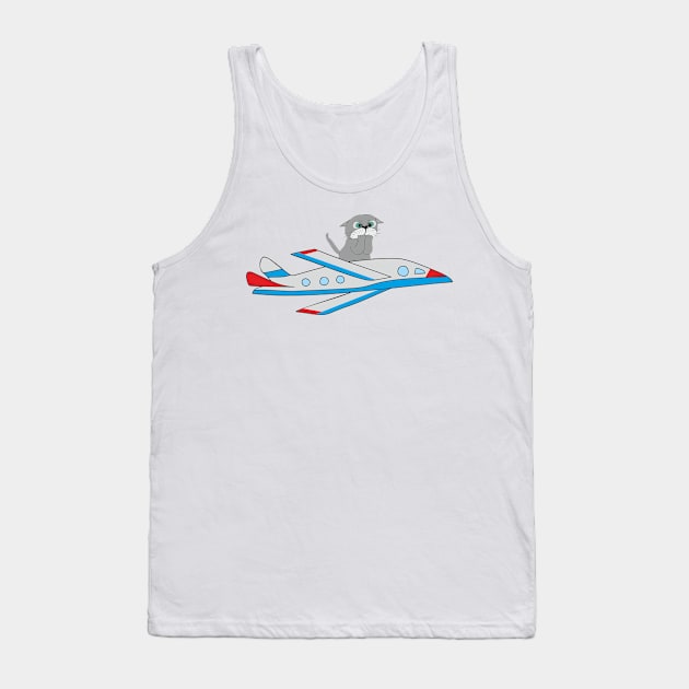 cat on the plane Tank Top by Alekvik